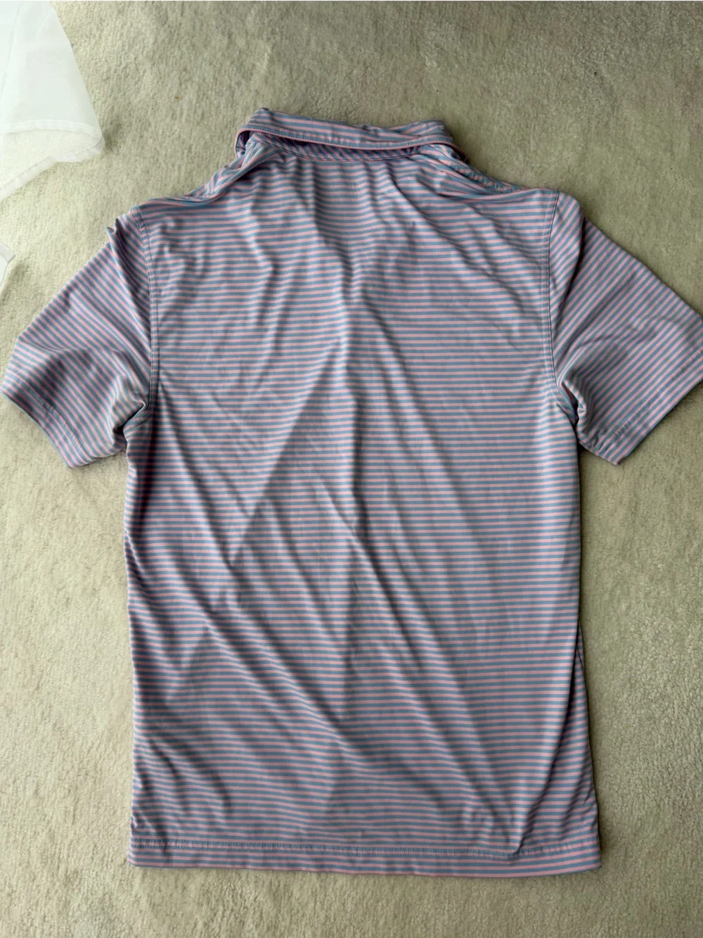 Vineyard Vines Lavender and Light Blue Striped Performance Polo